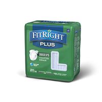 FitRight Plus Adult Diapers, Large, 20 Count (Pack of 4)