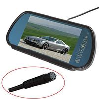 SallyBest® 7 Inch HD 16:9 TFT LCD Color Screen Wide View Angle Car Rear View Mirror Monitor Headrest in-mirror Monitor Support 2 Video Input for Parking Backup Camera DVD VCR