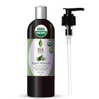 SVA Organics Tamanu Oil Organic Cold Pressed 8 Oz with Pump USDA Pure Natural Unrefined Carrier Oil for Face, Skin Care, Soap Making, Hair & Body Care