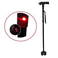 Adjustable Crutches Collapsible Telescopic Crutch with LED Lights Comfort Handle Anti-Slip Suitable for The Elderly Legs and Feet Discomfort