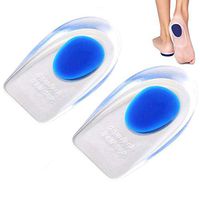 2 Pair Gel Heel Cups - Silicone Orthotic Cushions Shoe Inserts for Plantar Fasciitis,Bone Spurs Pain Relief,Sore Heel Pain & Achilles Pain