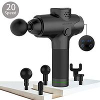 atombud Massage Gun,Percussion Massager for Deep Muscle Tissue,Man & Women Portable Quiet Brushless Motor Neck Massager with Multiple Heads & 20 Intensity