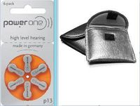240 p13 Power One Hearing Aid Batteries includes FREE Hearing Aid Storage Pouch