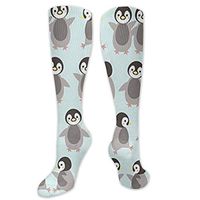 Yitlon8 Cute Penguins Compression Socks for Women & Men - Best for Running, Athletic Sports, Crossfit, Flight Travel -Maternity Pregnancy, Shin Splints - Below Knee High