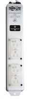 Tripp LITE 6 ft. Surge Protector Outlet Strip, White; No. of Total Outlets: 4