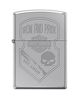 Zippo Harley-Davidson Iron & Pride High Polish Chrome Pocket Lighter
