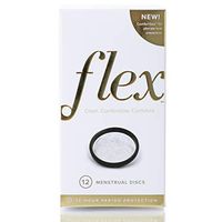 Flex Menstrual Disc - 12 Discs - Clean Disposable Model of Reusable Silicone Cup, Period Cups, Tampons, Feminine Pad - Women with Heavy or Sensitive Flow - 1 Size Model - Small, Medium, or Large Fit