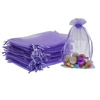 Lautechco 100Pcs Organza Bags 3x4 inches Light Purple Organza Gift Bags Small Mesh Bags Drawstring Gift Bags Christmas Drawstring Organza Gift Bags (3x4 inches Light Purple)