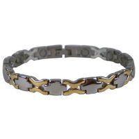 Magnetic Therapy Bracelet Crosswave Silver and Gold