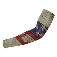 Sincerity First Vintage American Grunge Flag UV Protection Cooling Arm Sleeves for Sports Driving Men Women