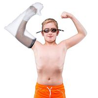 Kids Arm Cast Cover for Shower, New Lightweight Waterproof Reusable Cast Protector Keeps Casts Plaster Bandage Dry with Seal Protection for Hand, for Wrist Palm Finger Wound Injury, Cover Full Arm