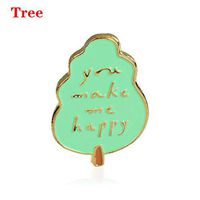 Alpaca Cat Enamel Pin Toast Cactus Brooch Lapel Shirt Cartoon Jewelry Gift New Daily Creation Aesthetic Beauty Woman Girl Jewerly Cheap Design | Pattern - tree
