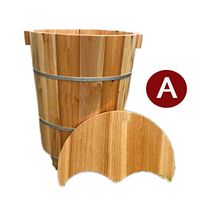 Tub Foot Bath, Spa Bucket，Household Chinese fir Foot-Soaking Barrel ，Heating Wooden Basin,Suitable for Adult Kids use (Size : A)