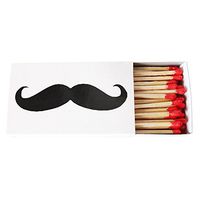 Xela Aroma Matches Decorative Matchbox in Mustache