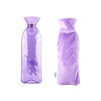 Classic Rubber Transparent Hot Water Bottle 1 Liter with Cover for Pain Relief Cold Therapy #43