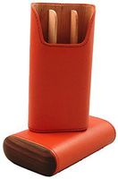 Brizard & Co Orange Leather Cigar Case