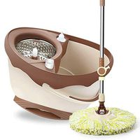 Spin Mop Bucket Bucket and Wringer Set 360 Degree Spinning Mop Bucket Home Cleaner With Two Mop Heads for Floor Home Cleaning
