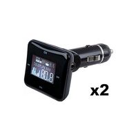 Scosche FM FREQ Universal Digital FM Transmitter and USB Car Charger (Case pack of 2)