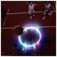 Fan-Ling LED Basketball Lights Basketball Rim LED Solar Light Light Swish Ideal for Kids Adults Parties and Training Color Shot Sensing Action for Playing at Night Outdoors