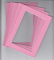 Pack of 5 11x14 Bubble Gum Pink Picture Mats Cut for 8x10 Pictures