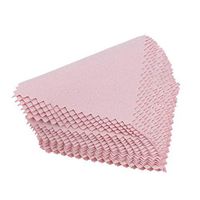 Healifty 50pcs Jewelry Cleaning Cloth Polishing Cloths Cleaning Wipe Cloth for Sterling Silver Gold Platinum Small Polish Cloth