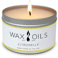 Wax and Oils Soy Wax Aromatherapy Scented Candles (Citronella) 8 ounces. Single