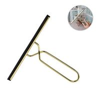 TOPBATHY Shower Squeegee Deluxe 304 Stainless Steel Wiper Scraper for Bathroom Shower Glass Door Mirror Windows Tiles (Golden)