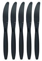 Amcrate Black Disposable Medium Weight Plastic Knives - Ideal for Weddings, Party’s, Birthdays, Dinners, Lunch’s. (Pack of 100)