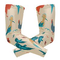 LEVEIS Animals Birds Arm Sleeves UV Protection for Men Women Sunblock Protective Gloves Running Golf Cycling Driving Long Arm Cover 1 Pair