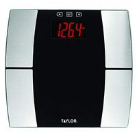 Taylor Precision Products Body Composition Scale with Body Fat, Body Water, Muscle Mass, Bone Mass, BMI and Cal-Max, Black