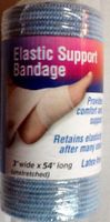 Elastic Support Bandage ~ 2 Metal Clips to Secure ~ Blue ~ 54" Long 3" Wide (Neon Orange)