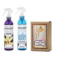 Heirloom Essentials Two-Step Furniture Cleaner And Polish Combo with Towels (Vanilla Bean)