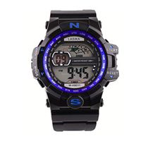 Fxbar,Mens Digital Sports Watch Military Army Date and Week Display Automatic Watch Waterproof(Blue)