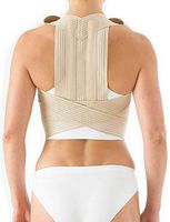 Neo G Clavicle Brace - Back Support for Posture Correction, Early Kyphosis, Rounded Shoulders, Pain Relief, Muscular Aches, Rehab - Fully Adjustable - Class 1 Medical Device - Large - Tan