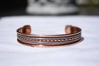 New Magnetic Copper Cuff Bangle Bracelet Men Women Arthritis Pain Therapy Dotted Design (3)