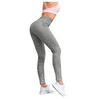 Meikosks Womens Bronzing Prints Yoga Tights Athletic Pants Classic Fit Leggings Gym Running Pants Gray