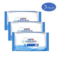 Alcohol Detergent Wipes, Wet Wipes(8"x6"),75% Super Soft Alcohol Wipes for All-Purpose Cleaning ，120Wipes（3pack，40 Wipes per Pack)