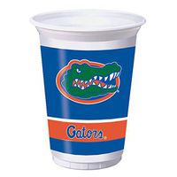 Creative Converting 8 Count University of Florida Plastic Cups, 20 oz, Orange/Blue
