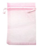50pcs 6x9 Inches Sheer White Organza Drawstring Pouches Gift Bags Jewelry Holder (Pink)
