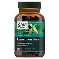 Gaia Herbs Cinnamon Bark, Vegan Liquid Capsules, 120 Count - Glycemic Balance & Normal Blood Sugar Support, Organic Cinnamon