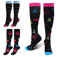 ZFiSt 3Pair Medical Sport Compression Socks for Women Men,20-30 mmHg Run Compression Sock for Nurse Edema Travel Pregnant