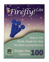 FireFly! Lite 30G Lancets - Fits Most Lancing Devices - 100 lancets per Box