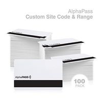 Same Day Custom Programmed AlphaPass PVC w/HiCo Mag Stripe Proximity Card for Access Control. Replaces HID 1336 DuoProx II Standard 26 bit H10301 Format. Choose Your Facility Code & Range. (100 Pack)