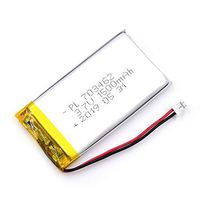 AKZYTUE 3.7V 1500mAh 703462 Lipo Battery Rechargeable Lithium Polymer ion Battery Pack with JST Connector