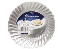 Classicware Dinnerware Shrink Wrapped Plastic Plates, 6-Inch, Clear (180-Count)