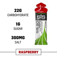 Science in Sport Energy Gel, Energy Gel Pack, SIS Energy Gel, Electrolyte Gels, 22g Fast Acting Carb Gel, Performance & Endurance Sports Gels, Raspberry Flavor - 2 Oz. (30 Pack)