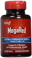Schiff MegaRed Extra Strength Omega-3 Krill Oil 500 mg - 2 Bottles, 80 Softgels Each