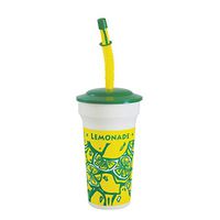 Perfect Stix Souvenir16-10 Tall Souvenir Cup with Lids and Bendable Straws, 16 oz. (Pack of 10 Cups, Straws and Lids) (Pack of 10)