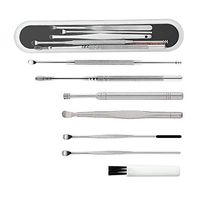 limmyun 6Pcs Ear Wax Removal Kit Stainless Steel Ear Cleaner Set Ear Pick with Storage Box and Cleaning Brush