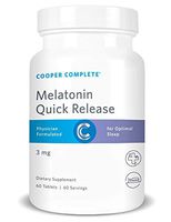 Cooper Complete - Quick Release Melatonin 3 mg - Fast Dissolving Tablet, Sleep Supplement - 60 Day Supply